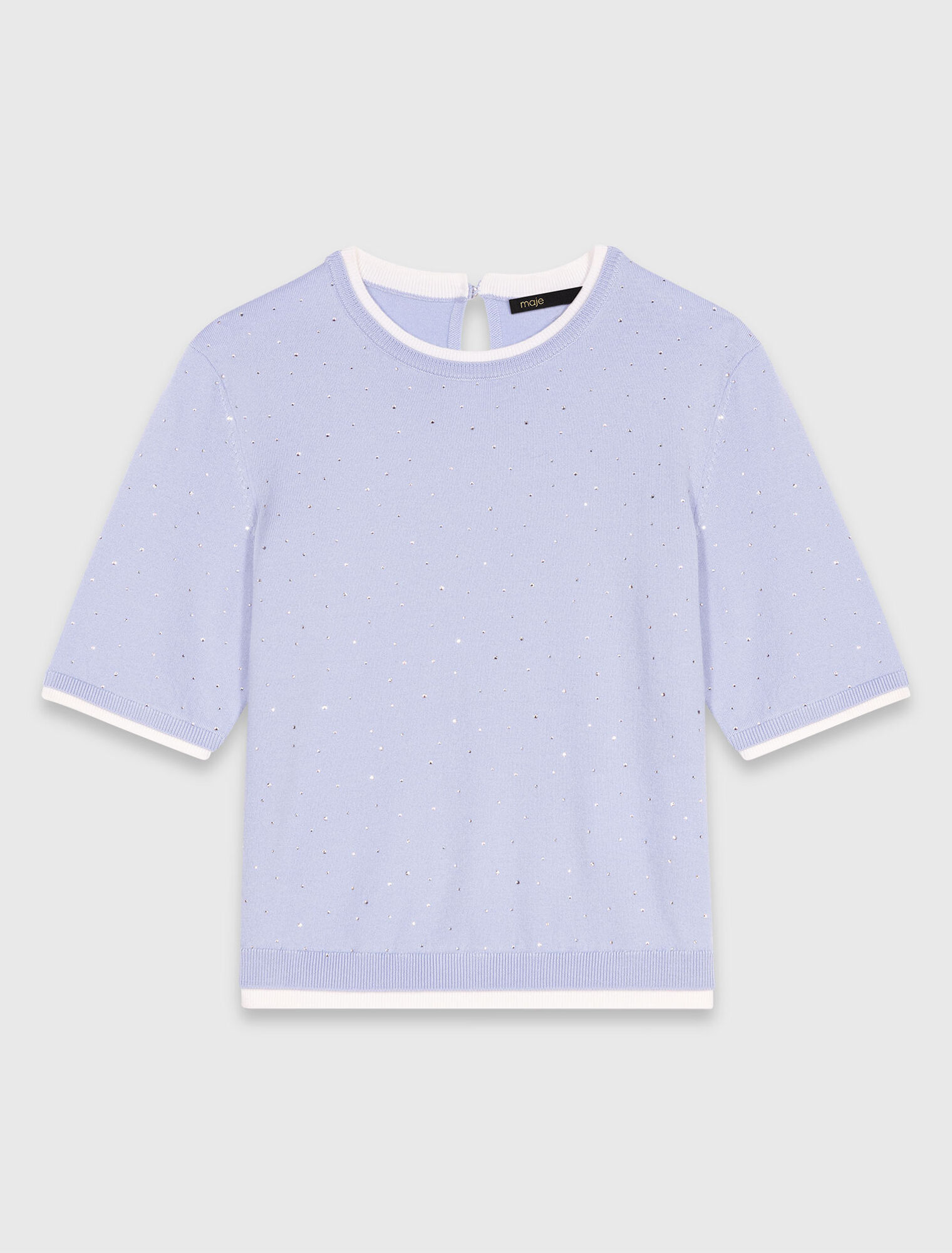 100% wool short-sleeve sweater