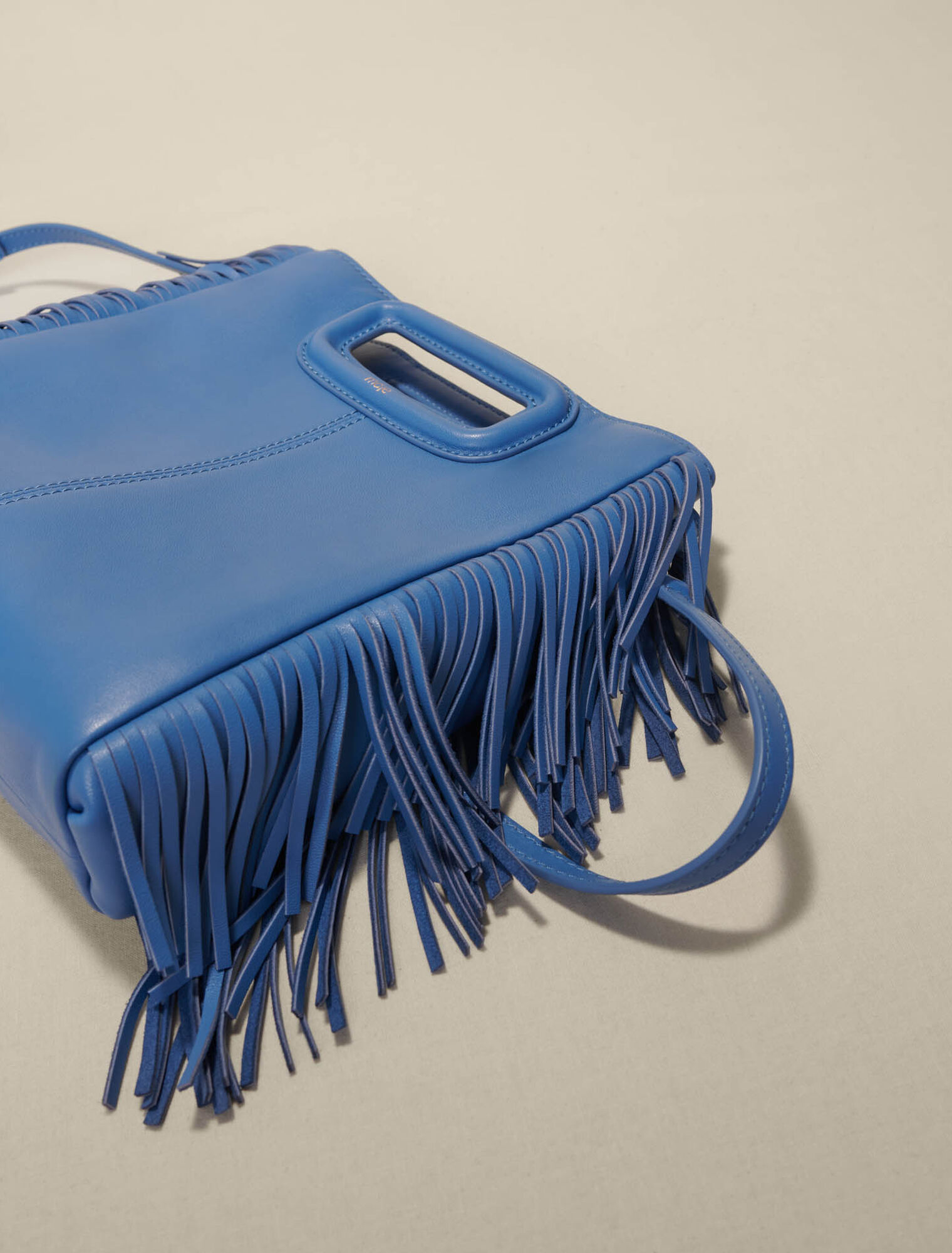 Sac M en cuir à franges