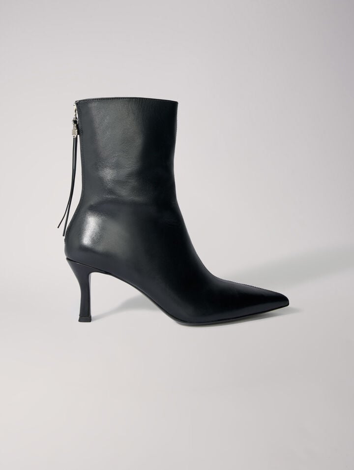 Leather ankle boots