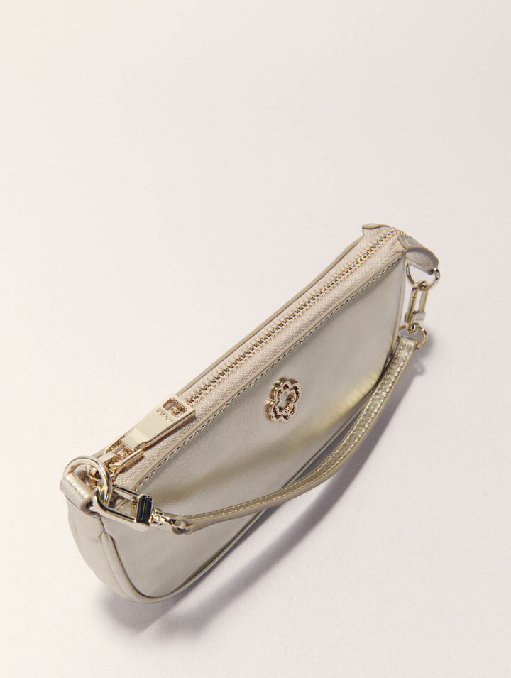Sarah pouch en cuir métalisé