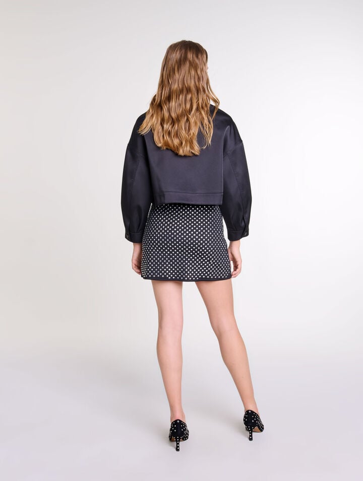 Jupe courte à strass