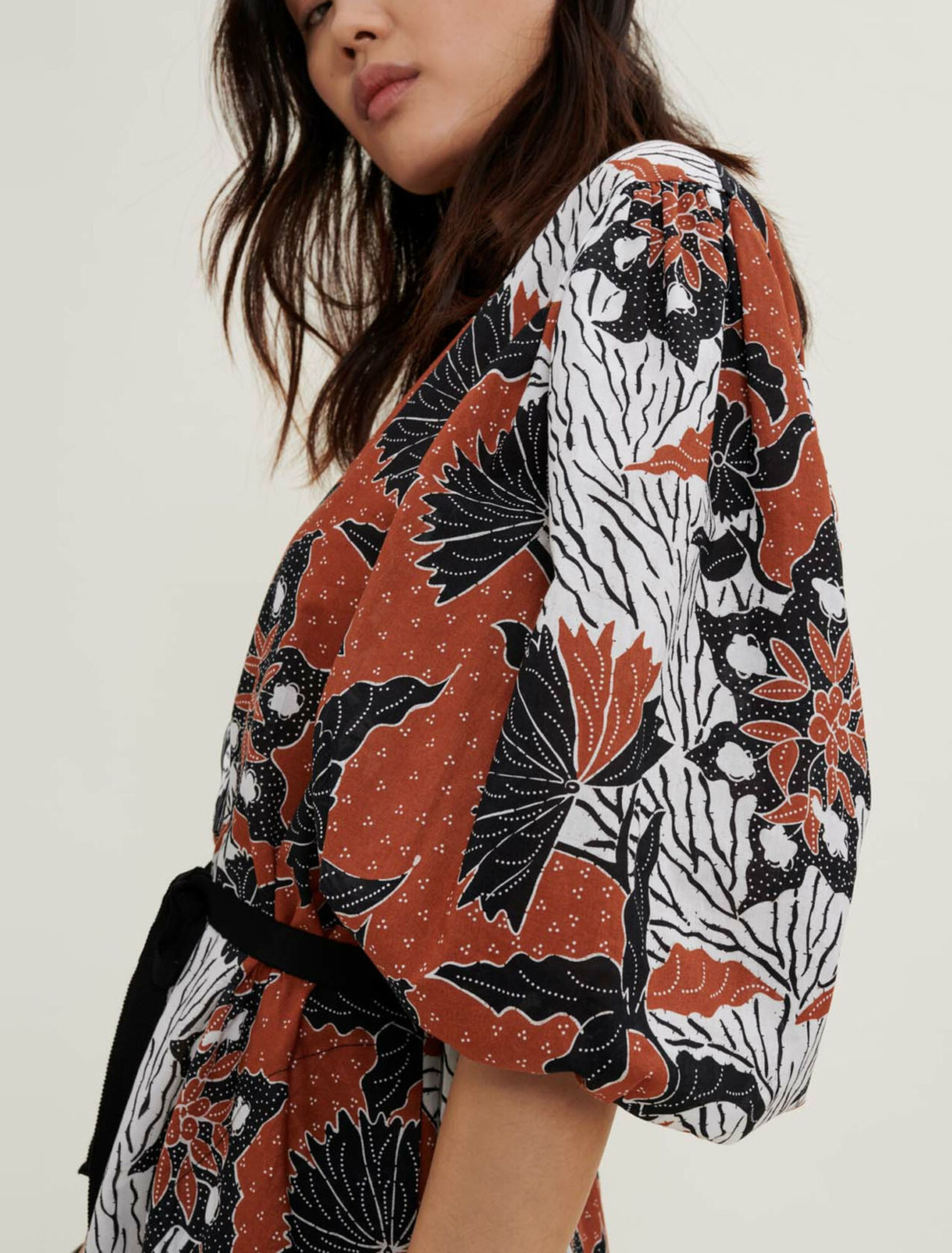 Robe en voile de coton imprimé