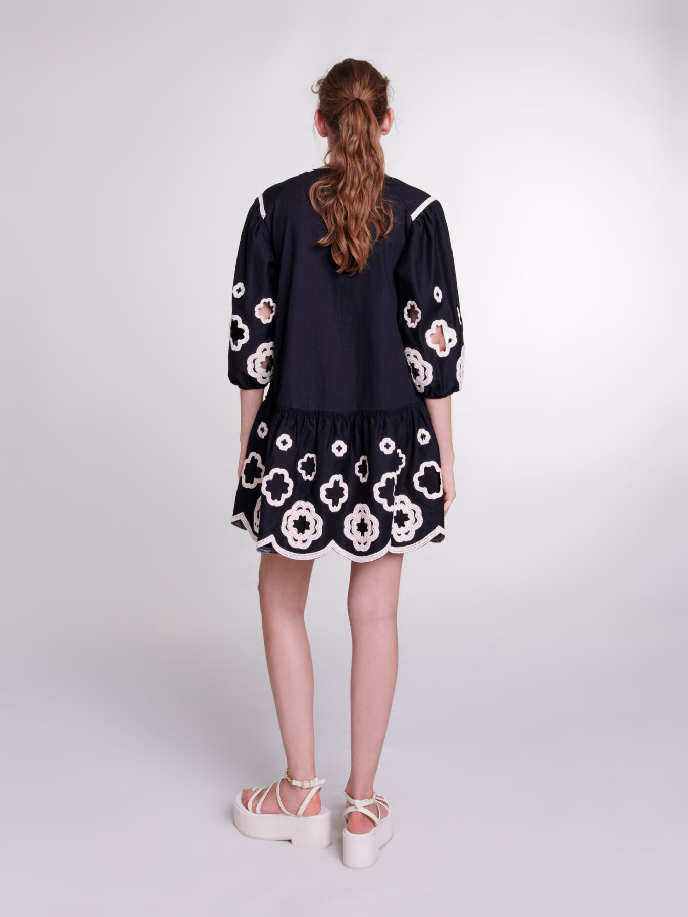 スカート andmary Tess blouse mini dress black F Tess blouse mini dress