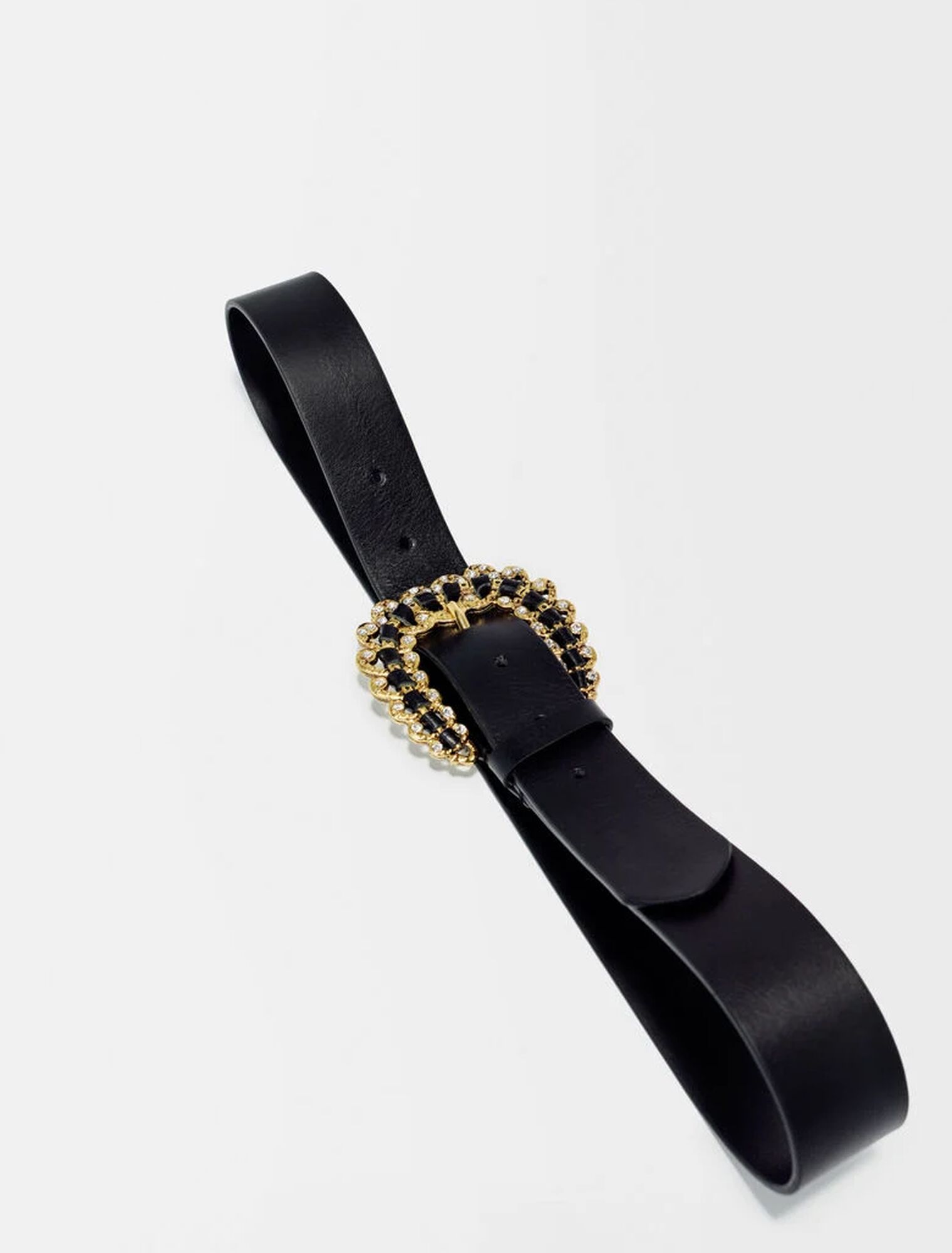 Ceinture à boucle ornée de strass