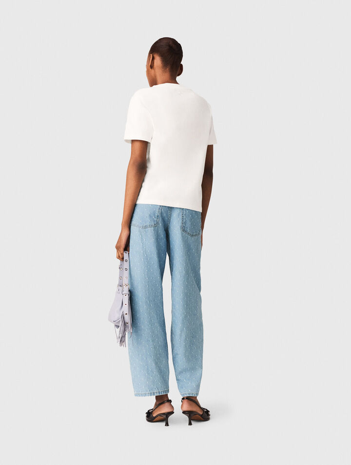 Tee shirt avec logo Paris brod&eacute;