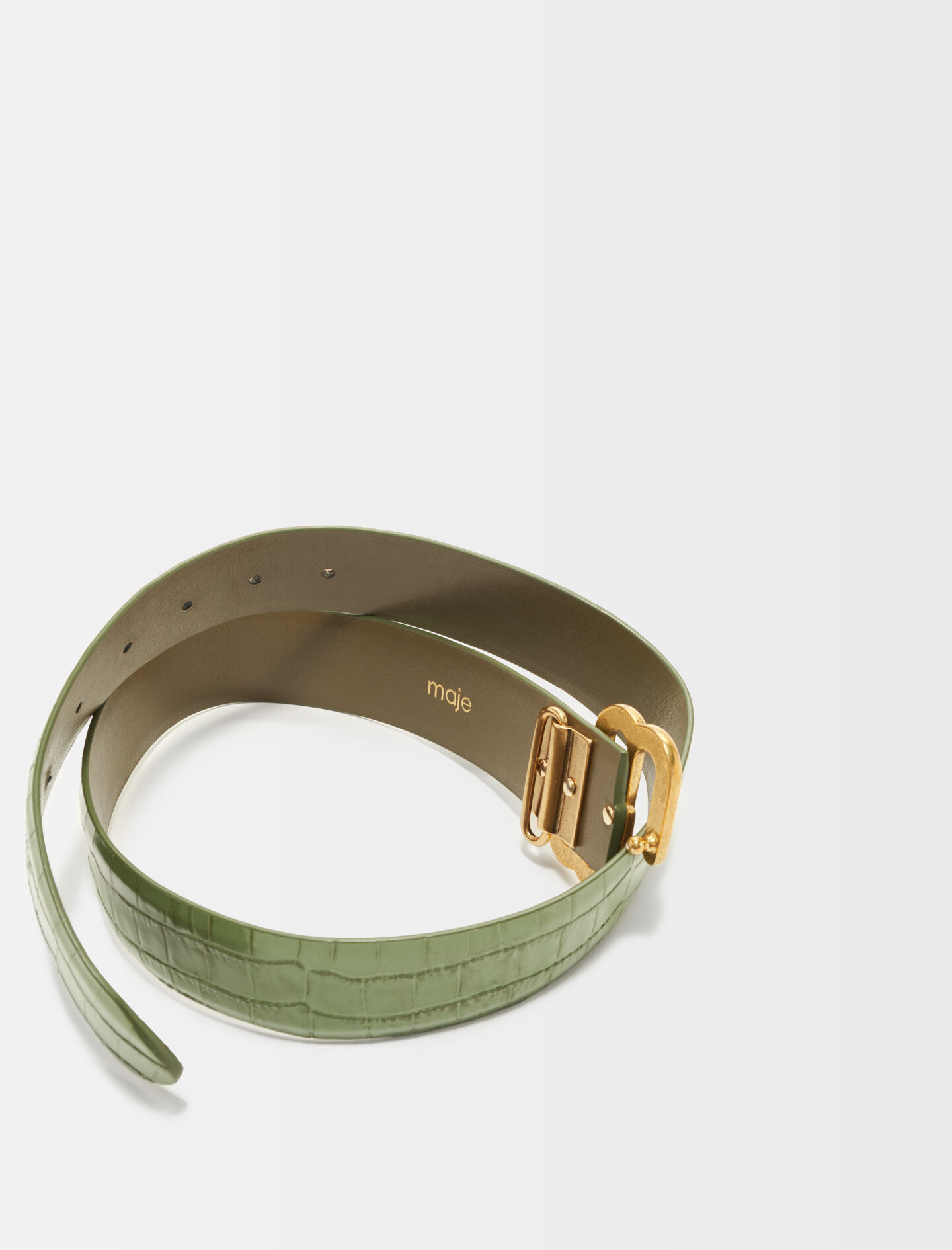 Croc effect belt top