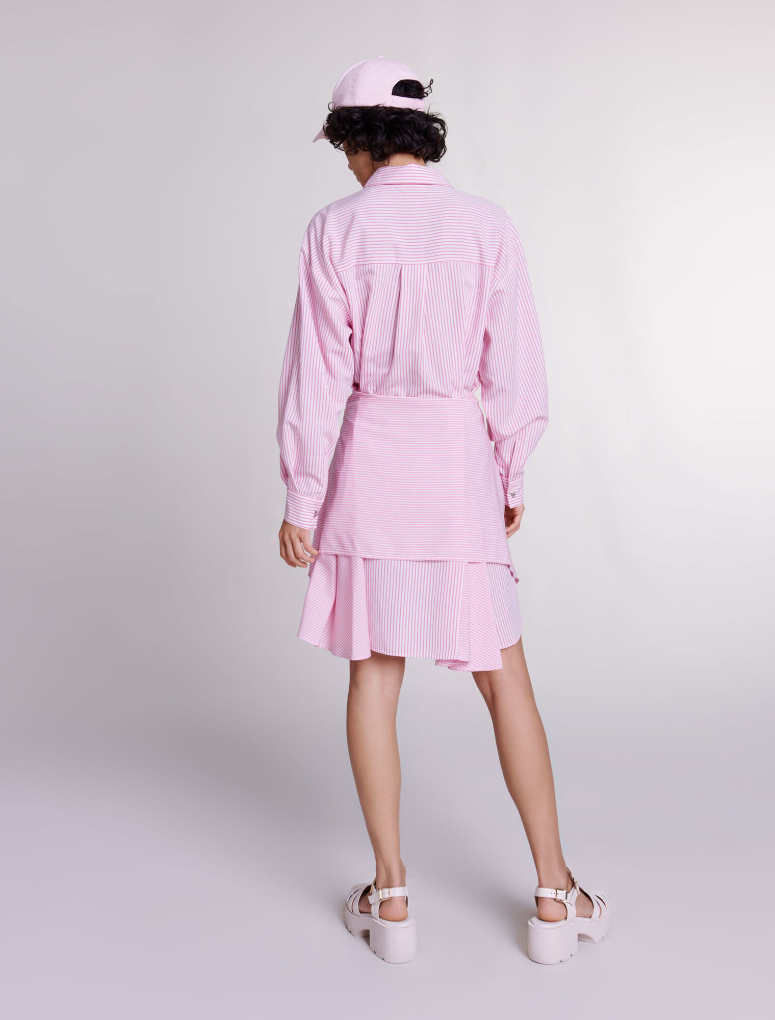 Robe chemise à rayures