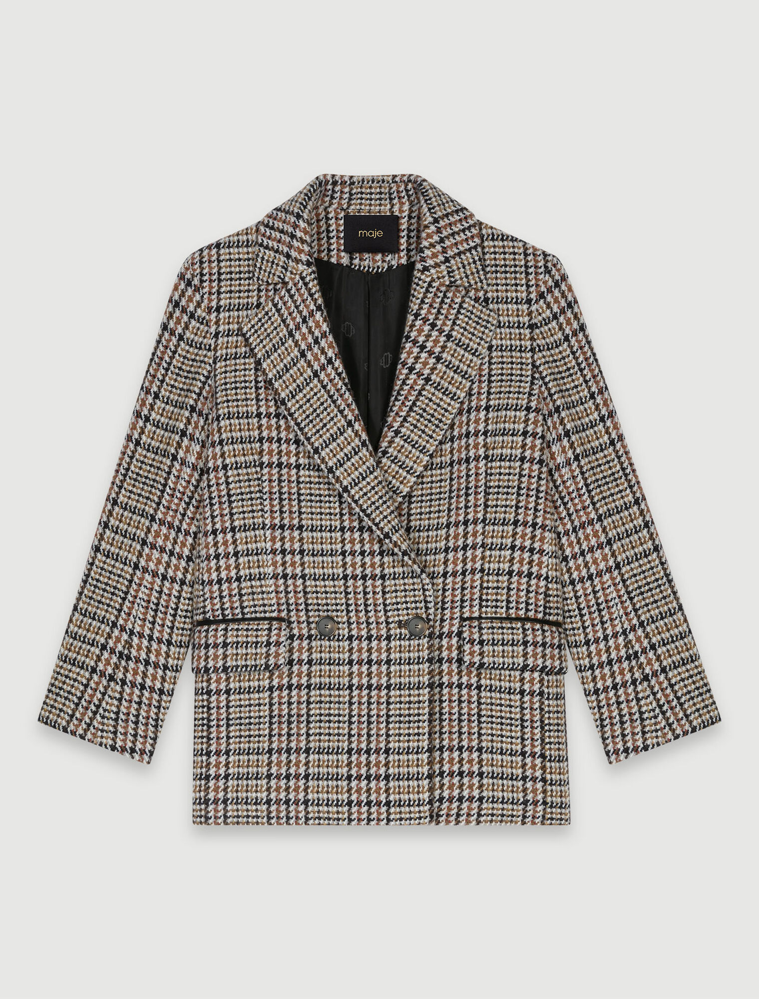 Short checked jacket