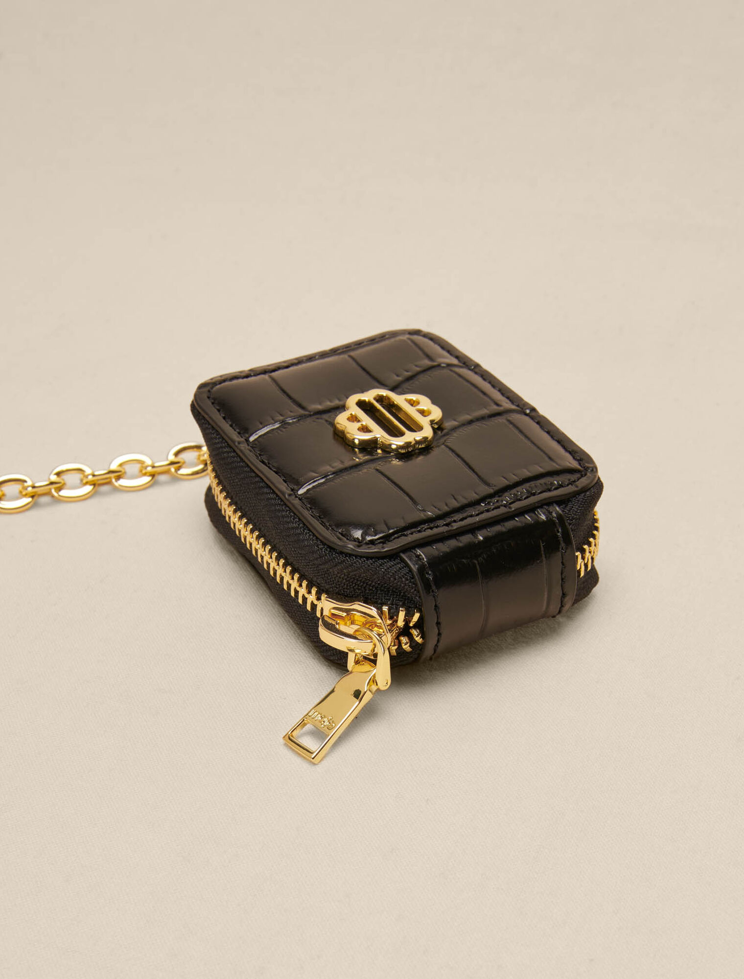 Porte-monnaie en cuir embossé