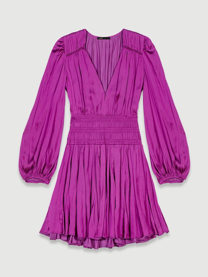 Robe courte satinée