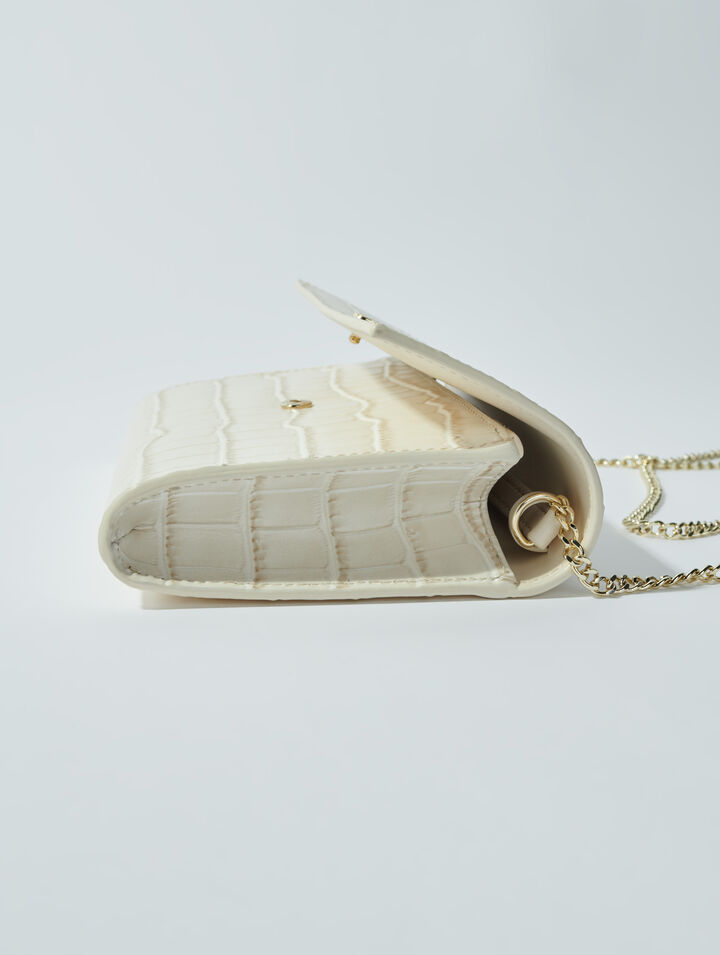 Sac en cuir embossé croco