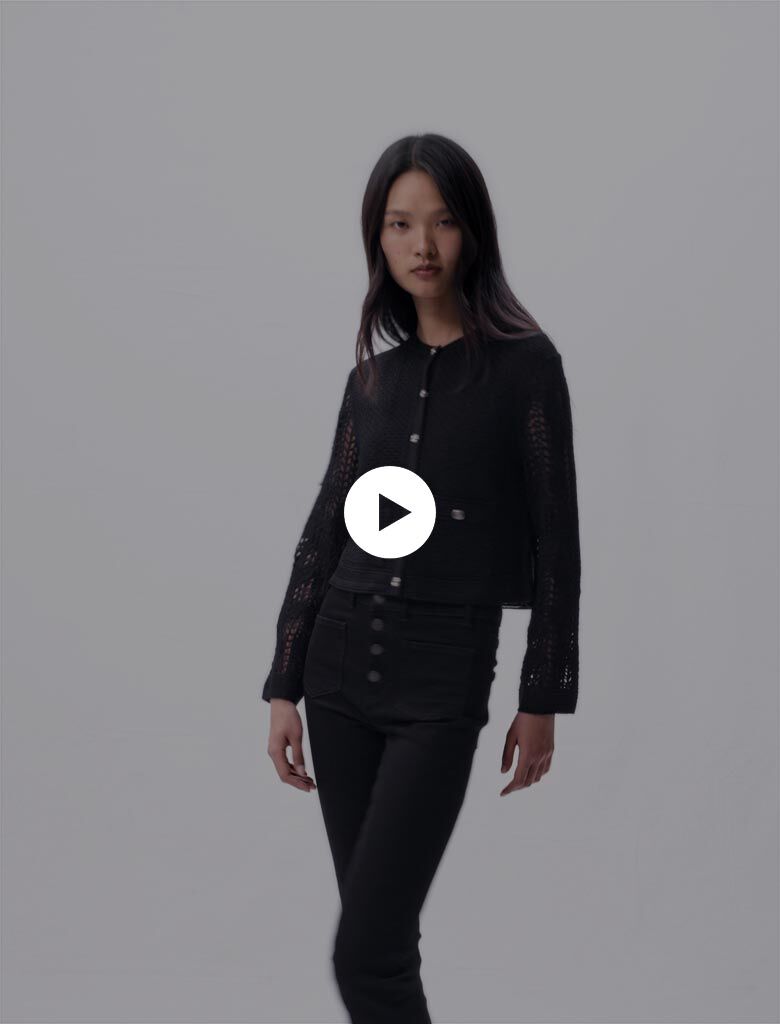 pois double mesh Cardigan【black】 pois double mesh Cardigan【black】 pois double mesh Cardigan