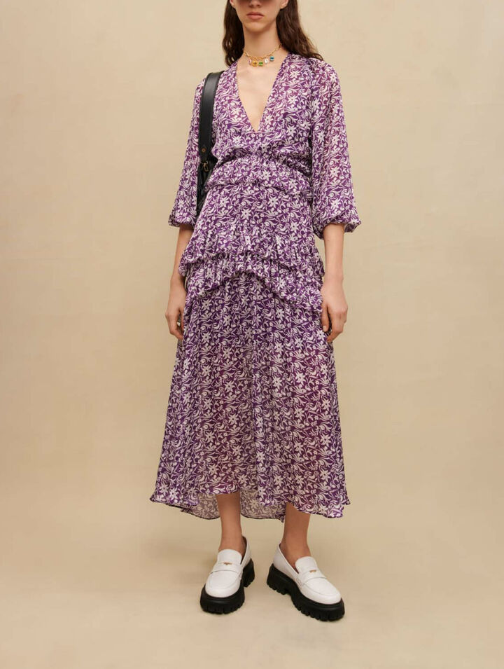 Robe longue imprimé fleuri