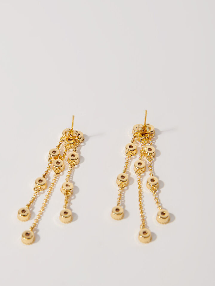 Gold-plated recycled brass earrings