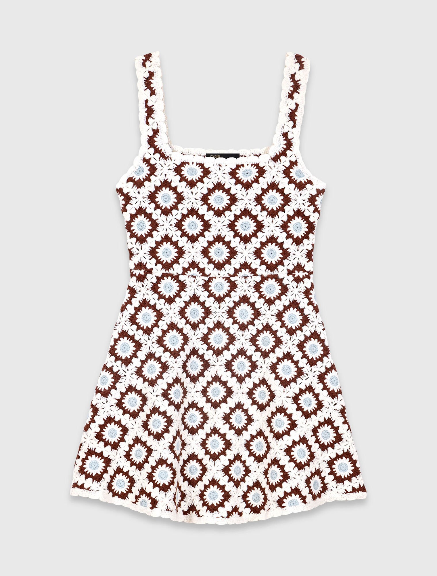 Robe en crochet &agrave; motif floral