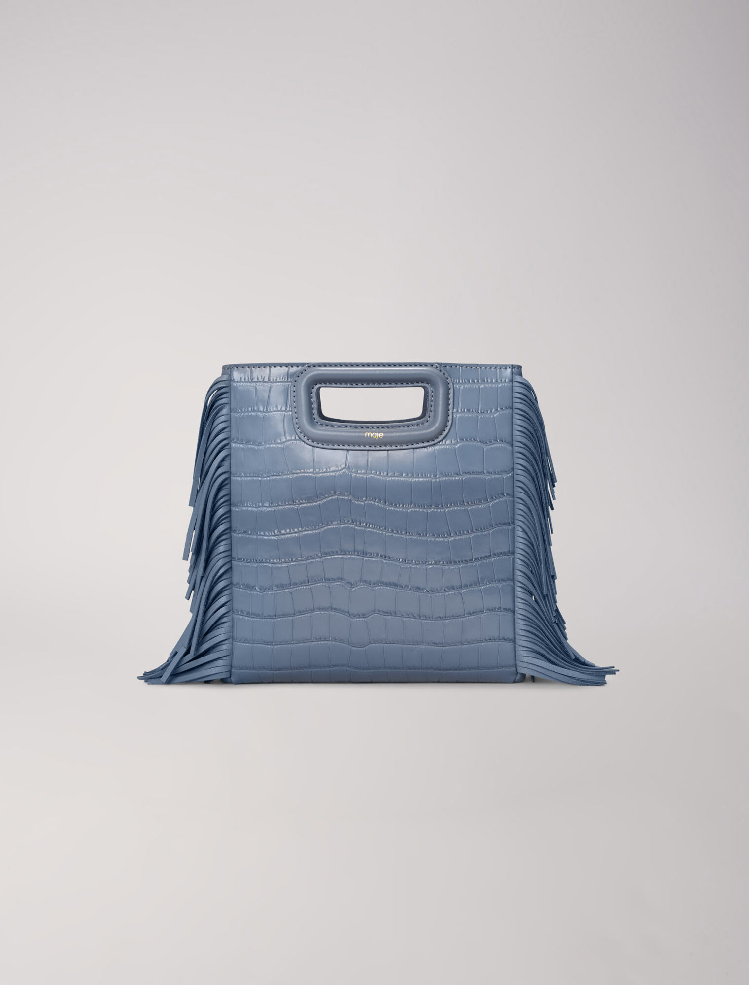 M bag in crocodile-effect leather