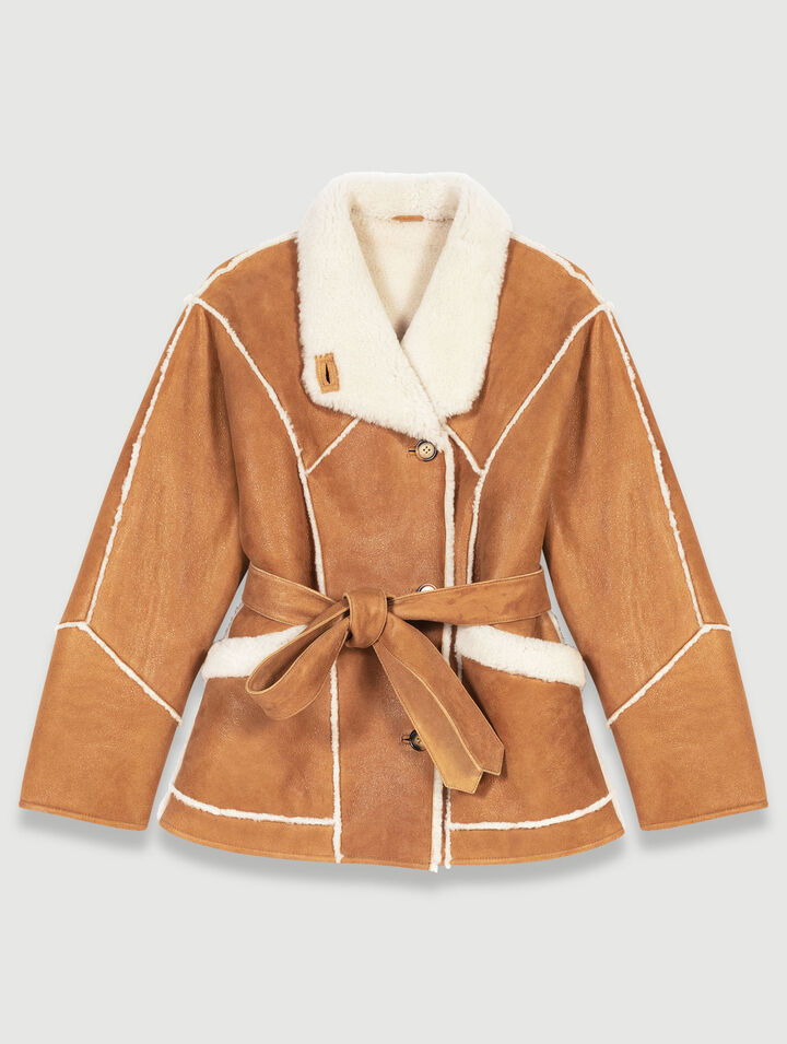 Manteau court shearling