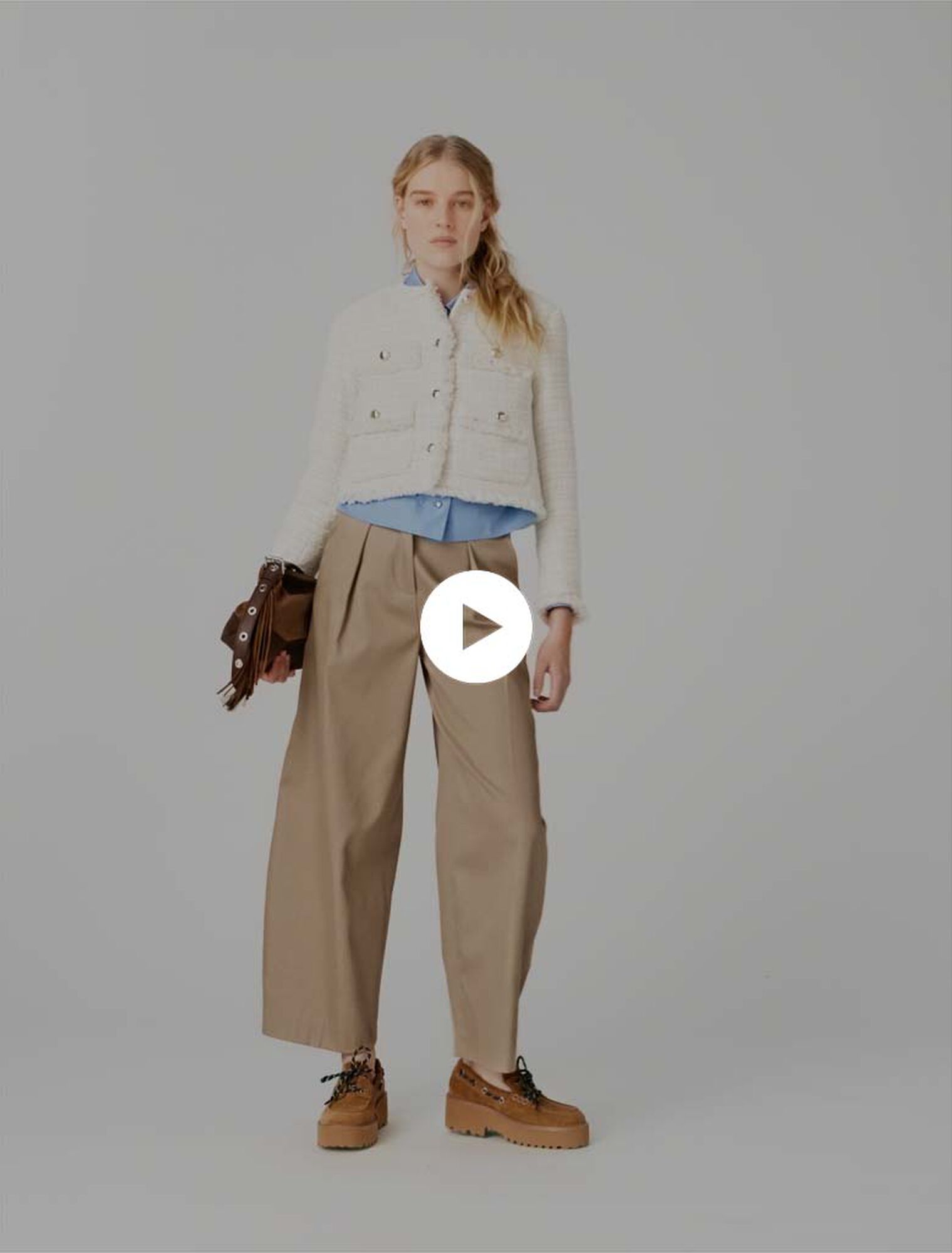 Cropped tweed jacket