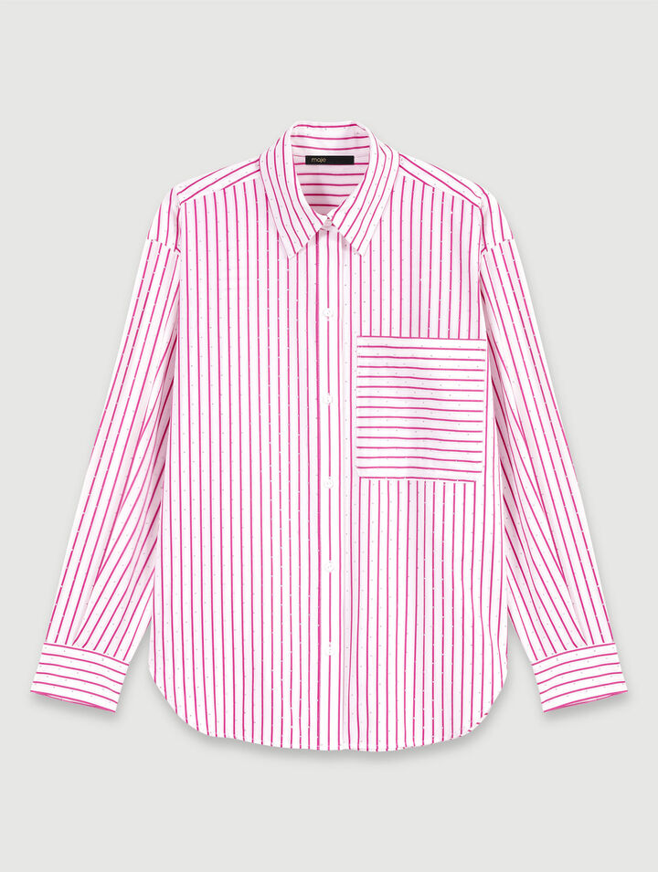 Striped rhinestone shirt