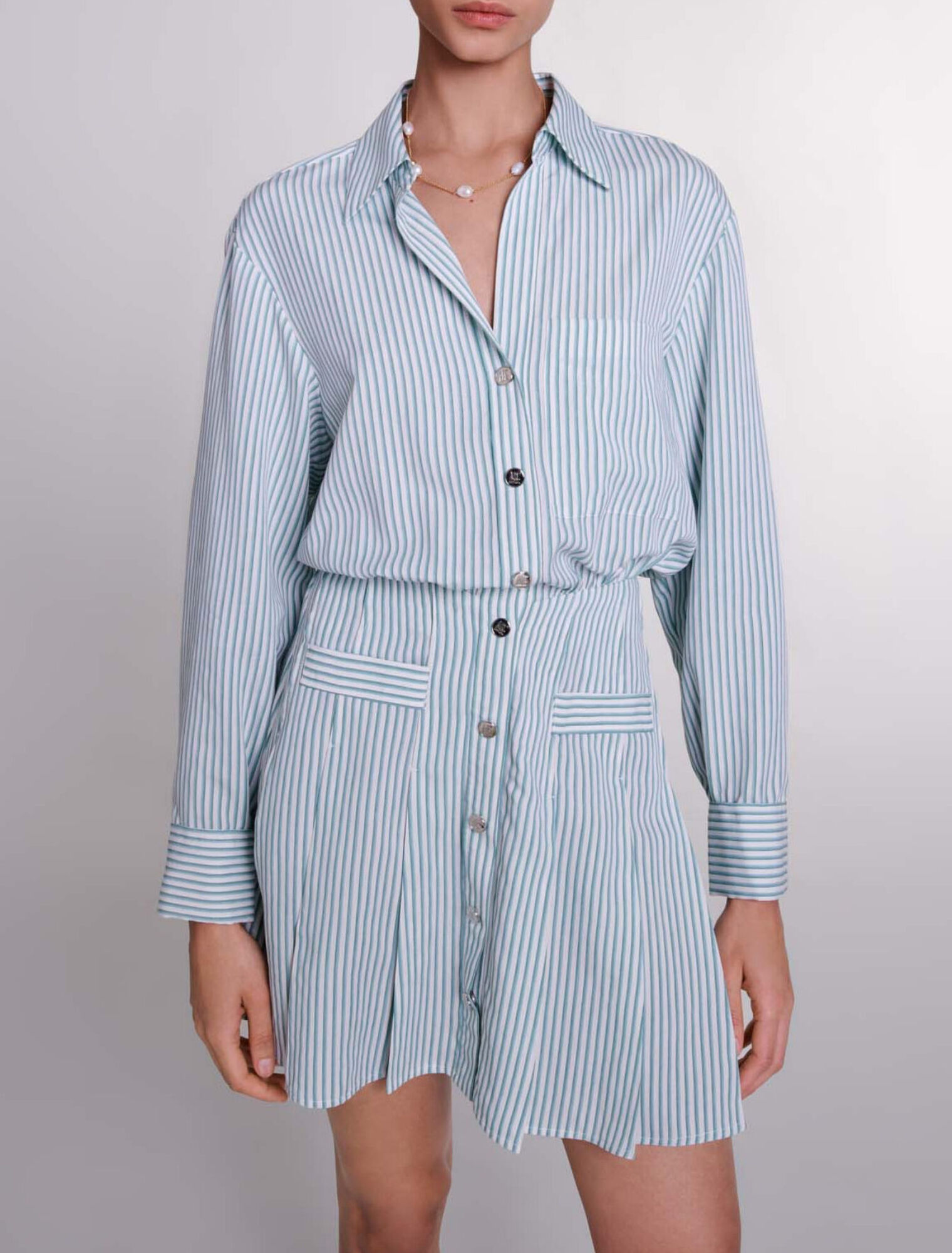 Robe chemise à rayures