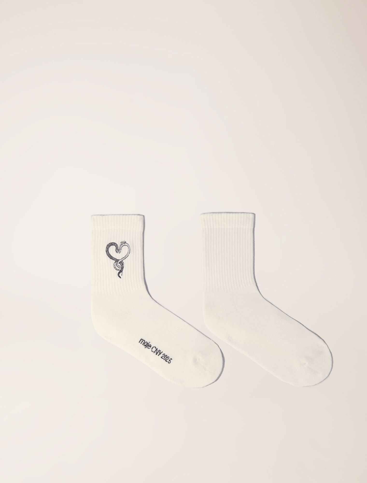 Chaussettes brodées à strass