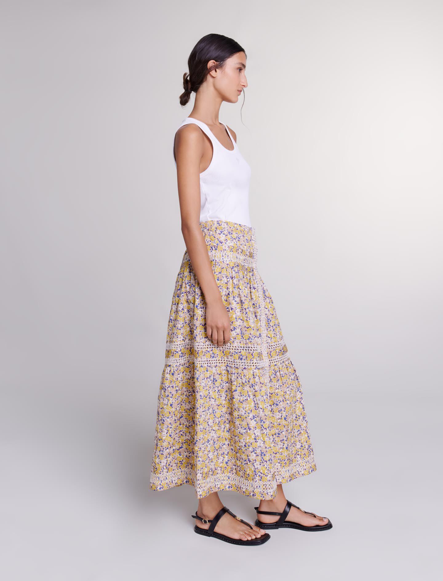 スカート Mary logo fleece skirt ivory andmary andmary Mary logo fleece skirt ivory