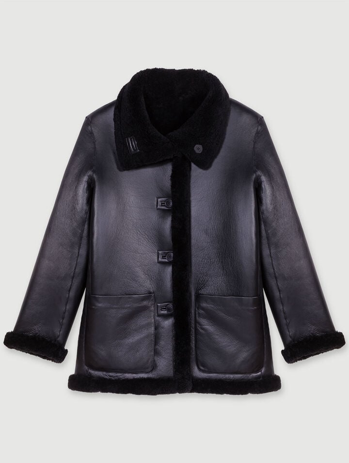 Manteau en cuir réversible