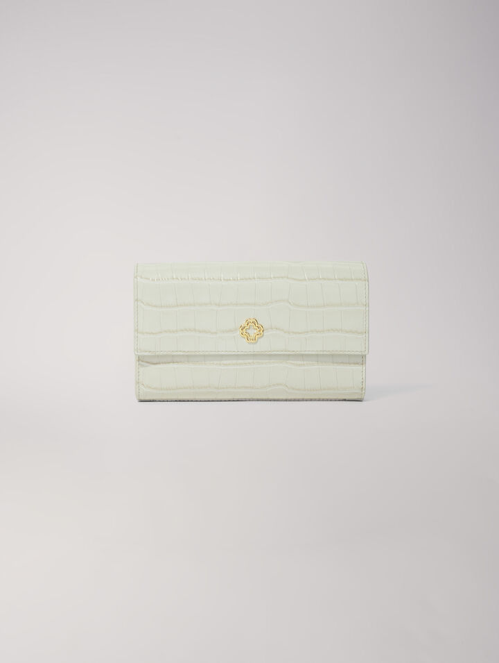 Sac en cuir embossé croco