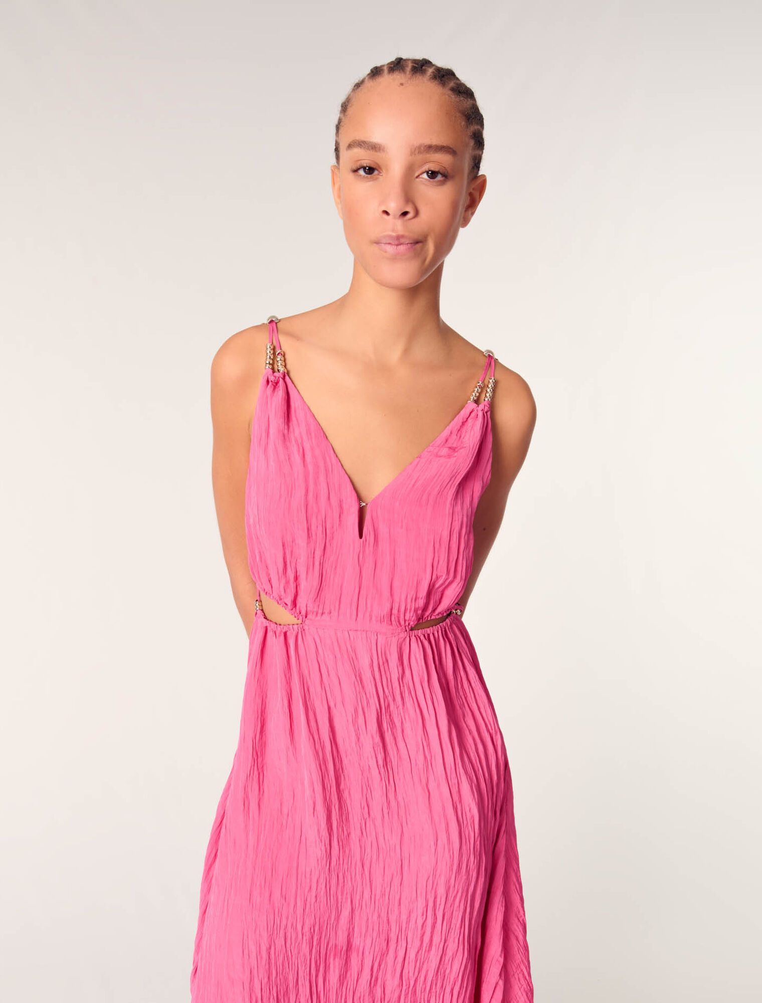 Robe midi ajourée