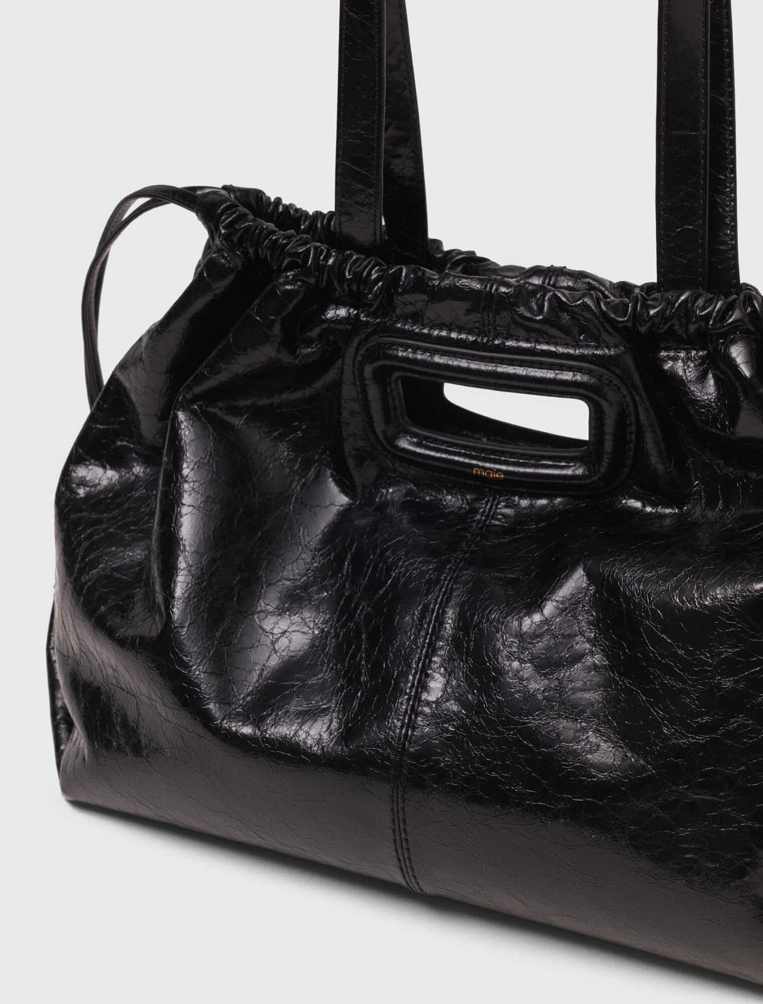 Sac M Tote en cuir craquel&eacute;