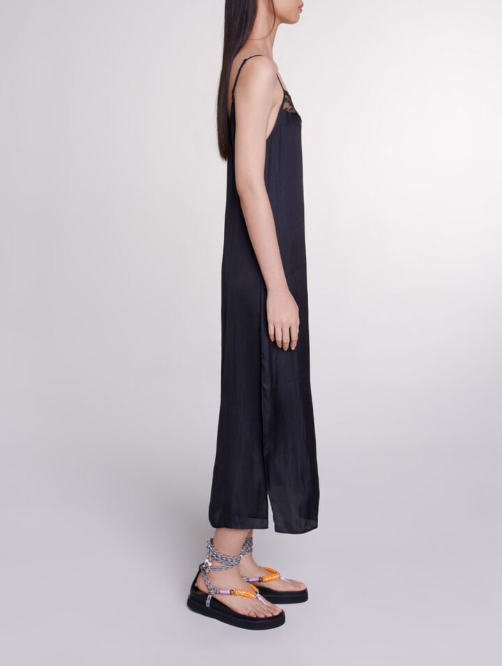 Long satin dress