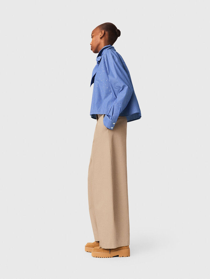 Shirt with removable handkerchief