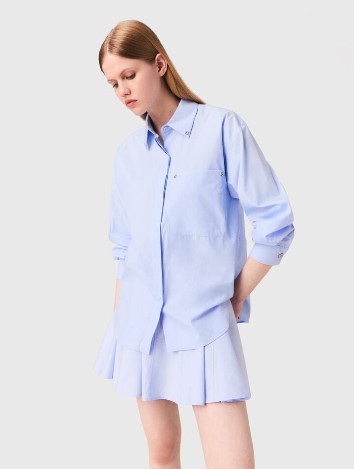 Long poplin shirt
