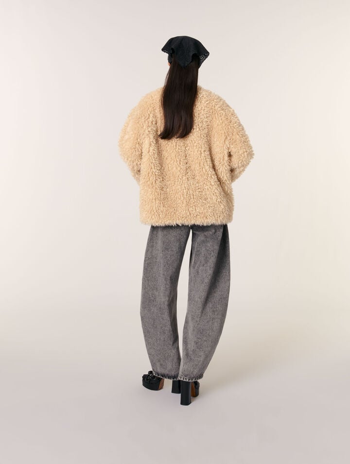 Short faux fur coat
