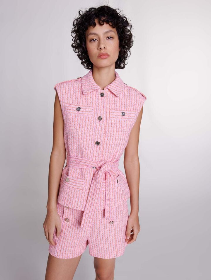 Veste sans manches en tweed