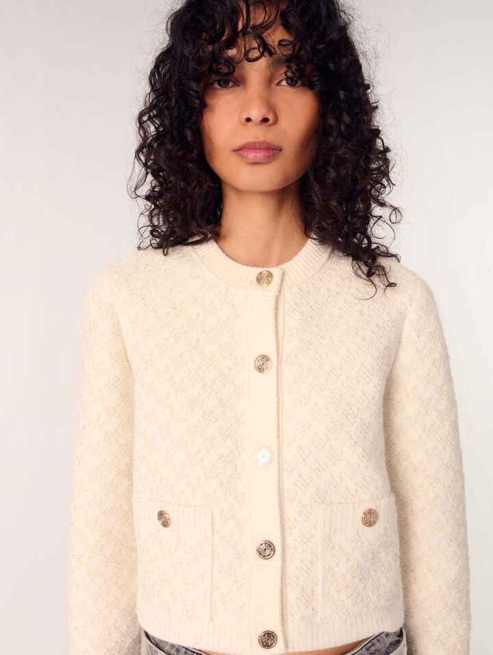Cardigan court effet tweed