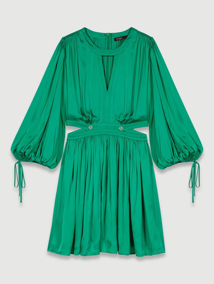 Robe courte satinée