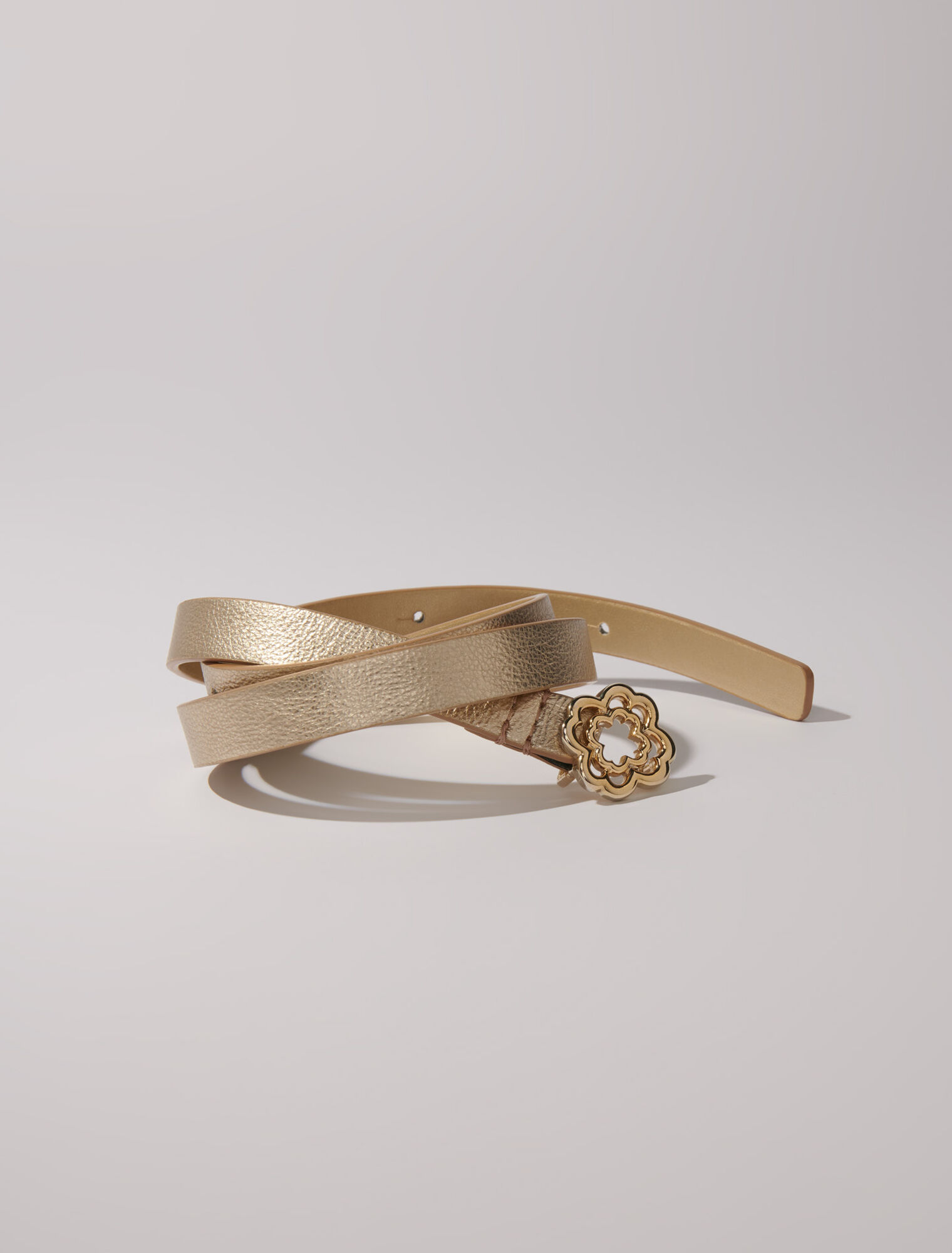 Ceinture fine à boucle Clover