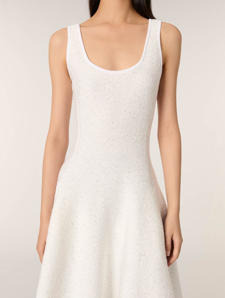 Sequin knit mini dress