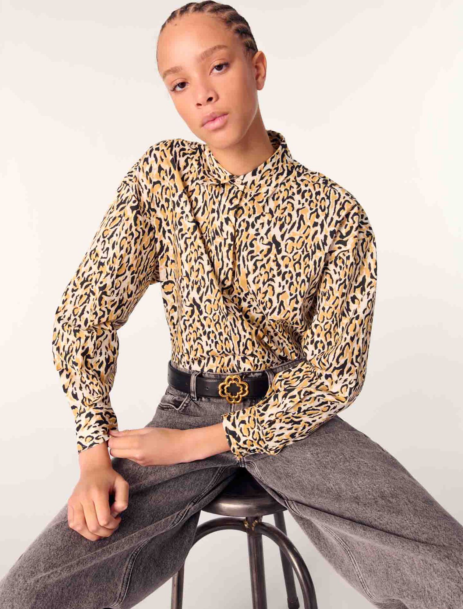 Chemise à imprimé leopard