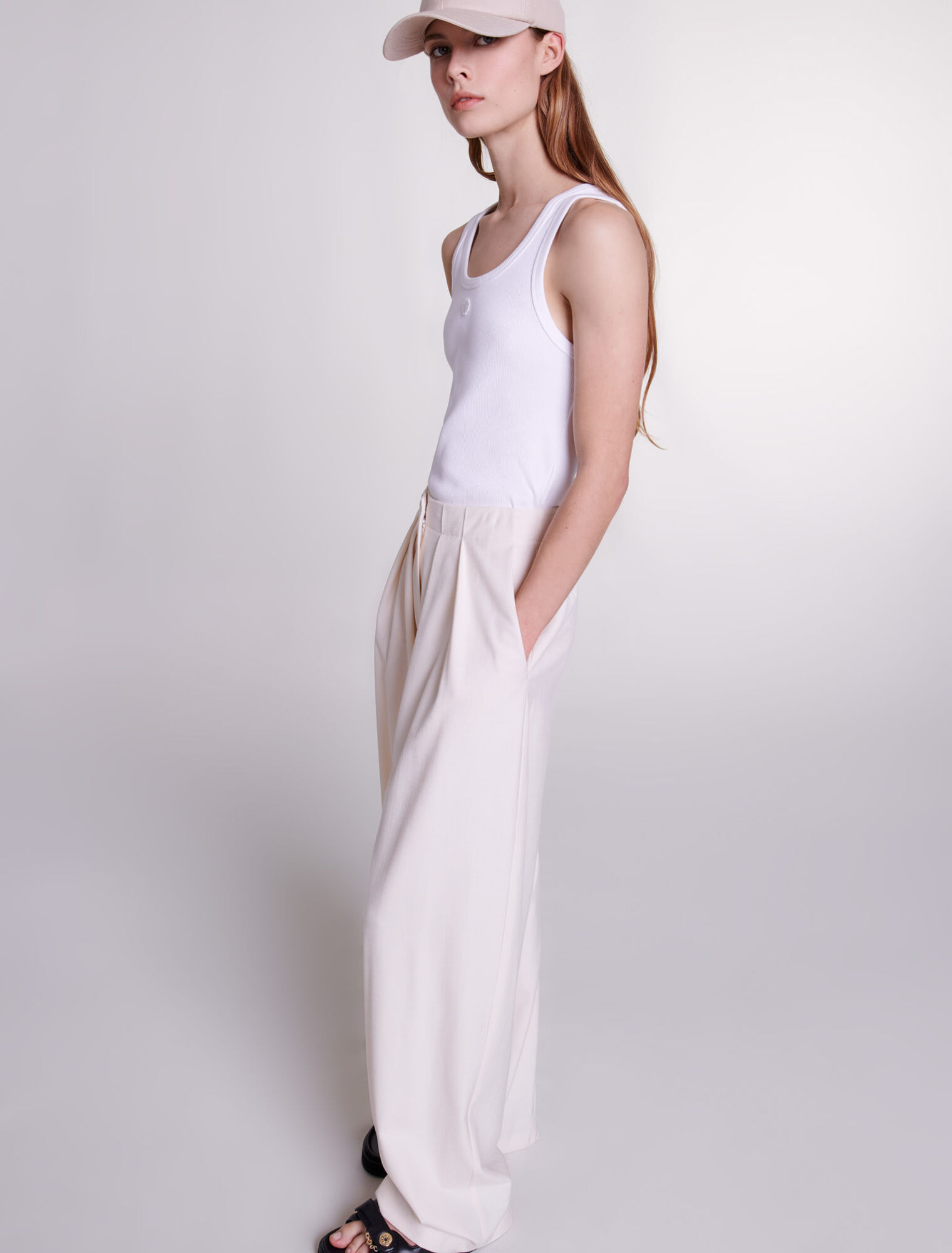 Pantalon de tailleur large