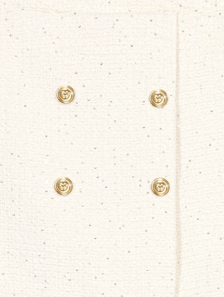 Short trompe-l&rsquo;&oelig;il en tweed