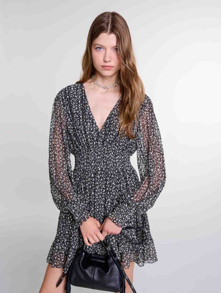 Robe courte &eacute;vas&eacute;e