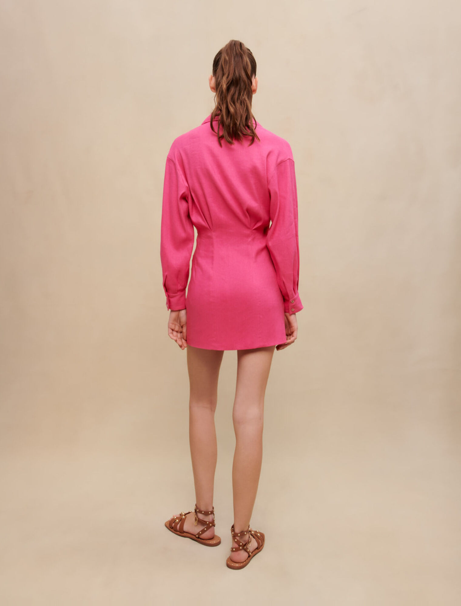 Robe courte drapée