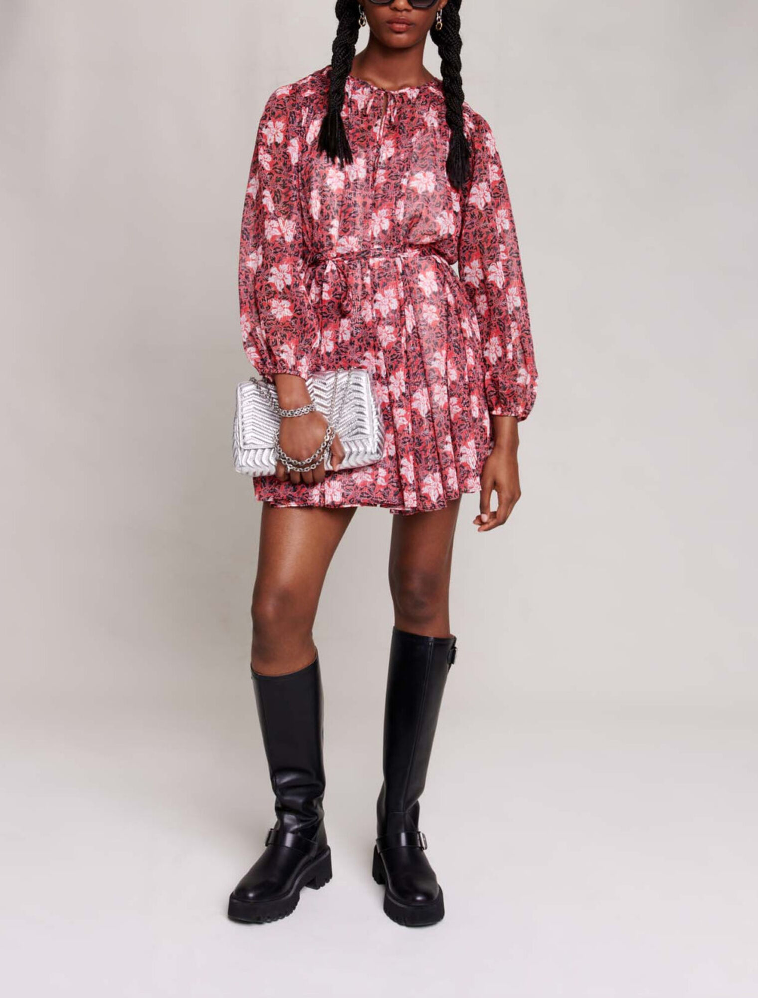 Robe courte fleurie