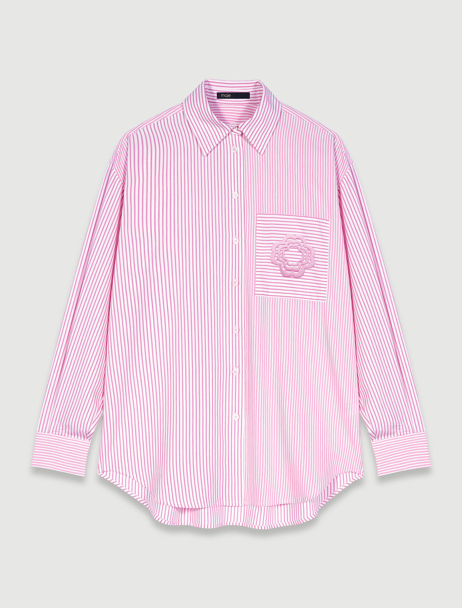 Chemise longue à rayures