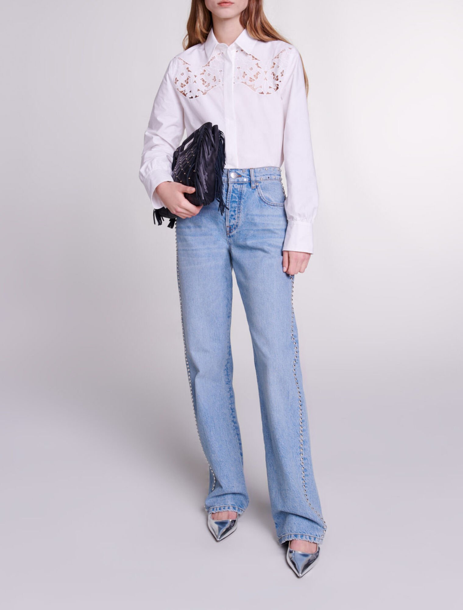 Jean large à studs