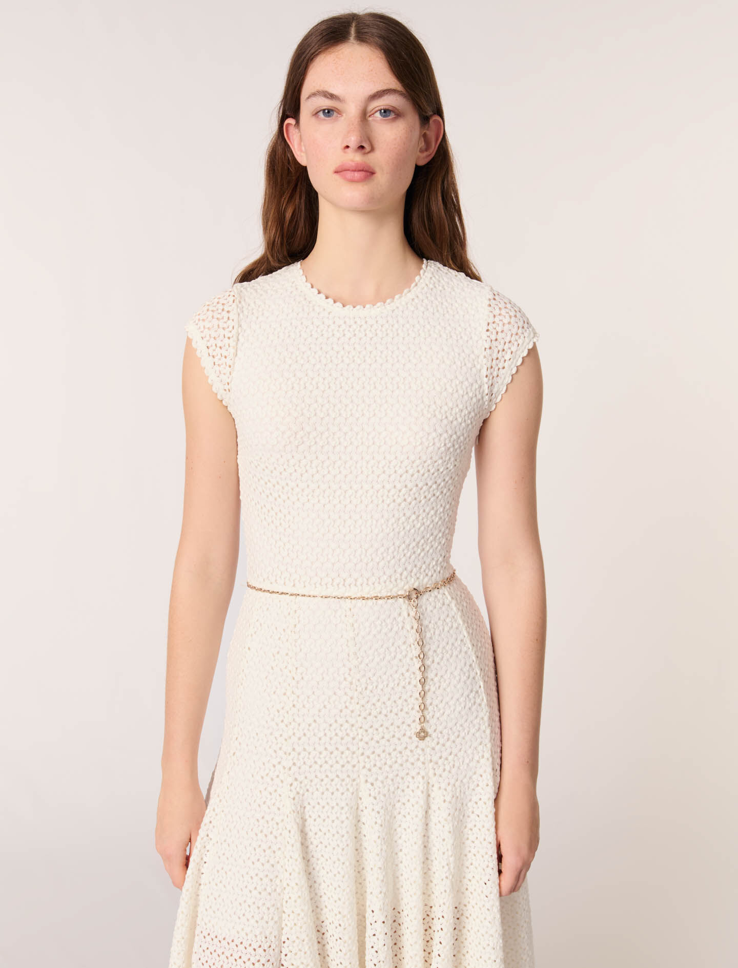 SALE *maje* ライトブルーメタリックツイードワンピース See all For Women | Maje