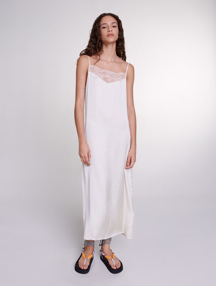 Long satin dress