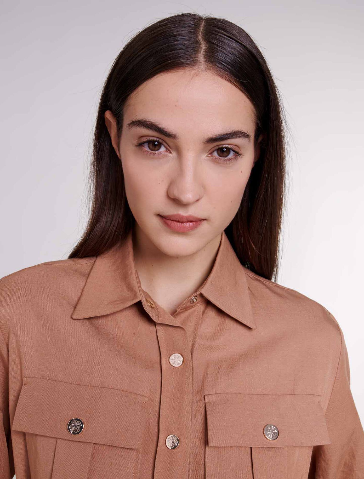 Linen blend trouser suit